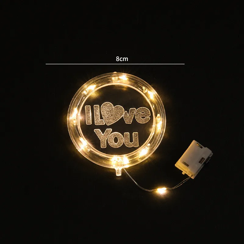 10/30Pcs Led Letter String Light Birthday Cake Topper Lamp Wedding Christmas Valentine's Holiday Flower Decor Lighting