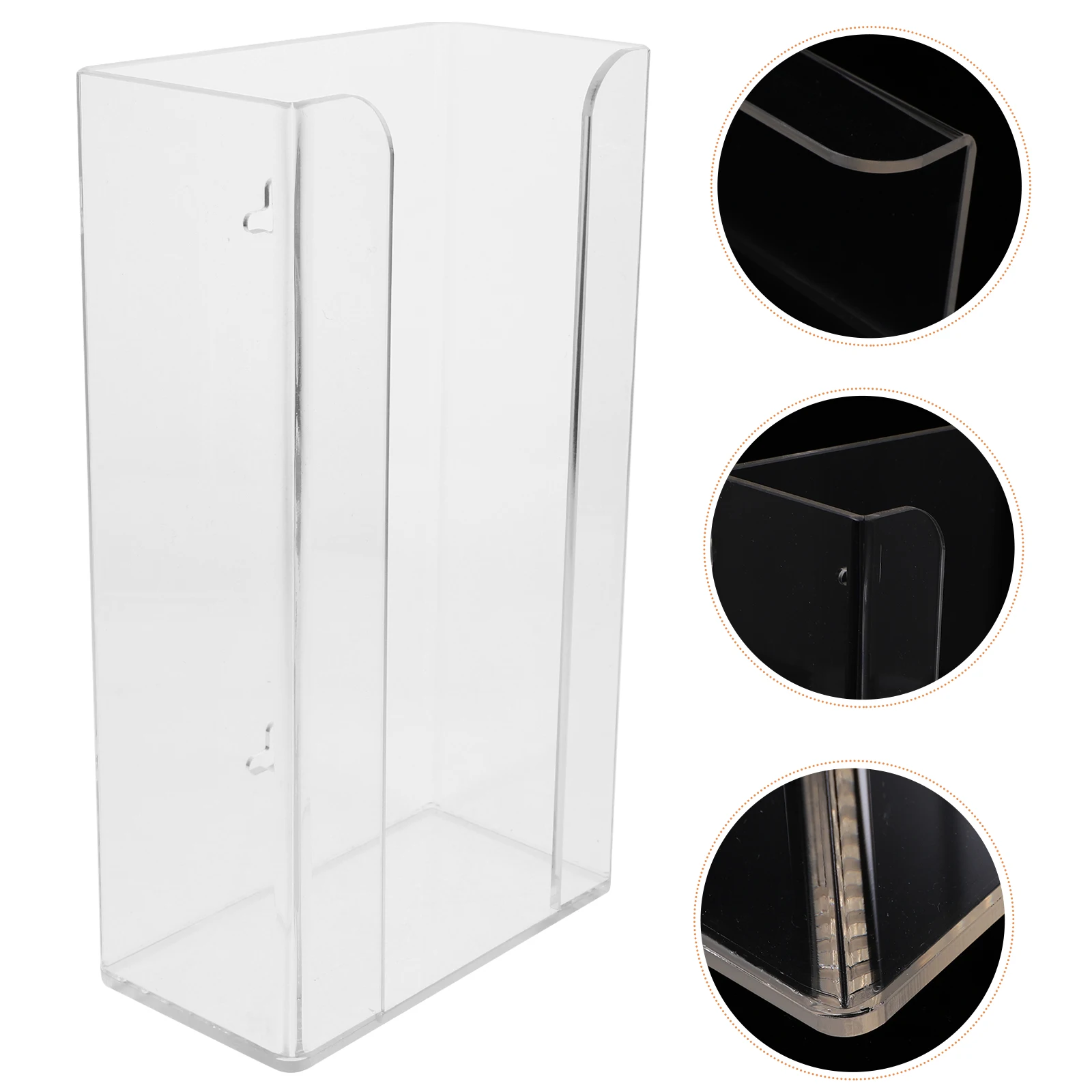 

Transparent Disposable Gloves Box Clear Acrylic Storage Case Wall Mount Organizer Non Toxic Lightweight Gloves Dispenser