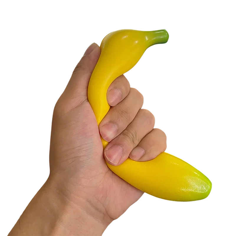 Squishy Banana Stress Relief Toy Slow Rising Soft Squeeze Toy Simulation Fruit Fidget Toys Anti Anxiety Hand Exercise Decor Gift