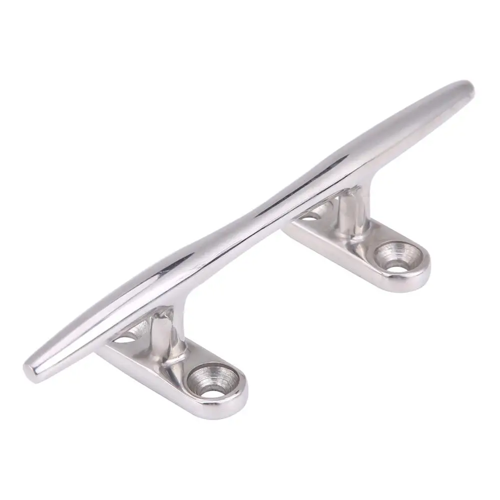 5 Stainless Steel Heavy Duty Cleat for marine Yacht - Durable Hollow Base Boat Accessory