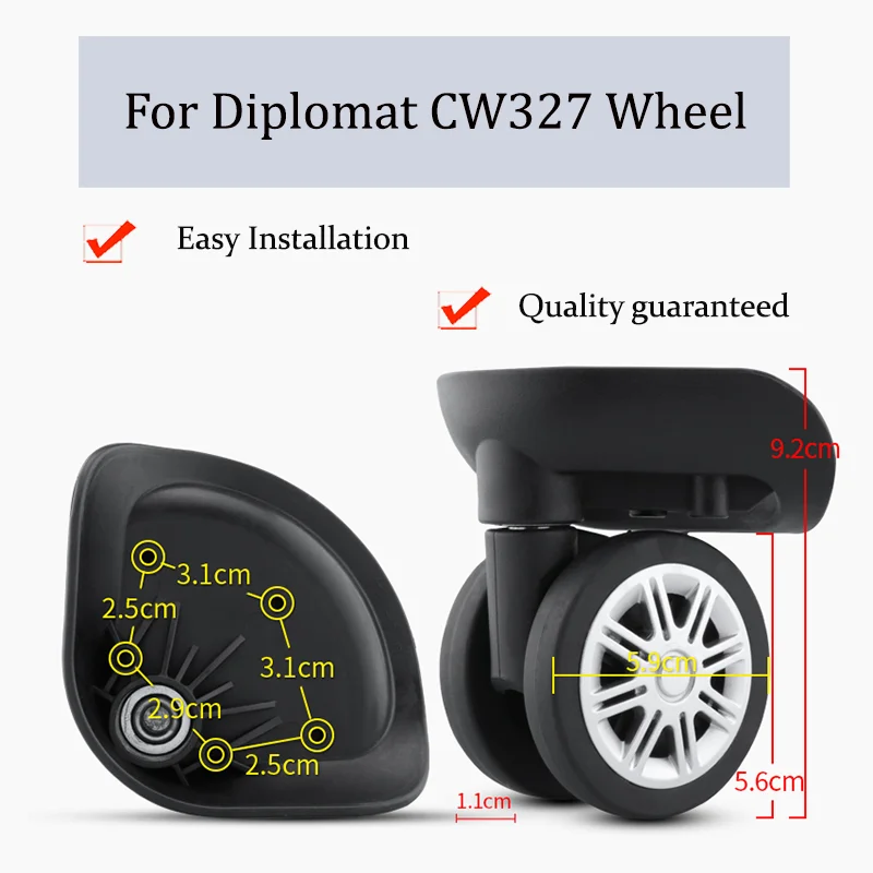 

Suitable For Diplomat CW327 Universal Wheel Trolley Case Wheel Replacement Luggage Pulley Sliding Casters wear-resistant Repair