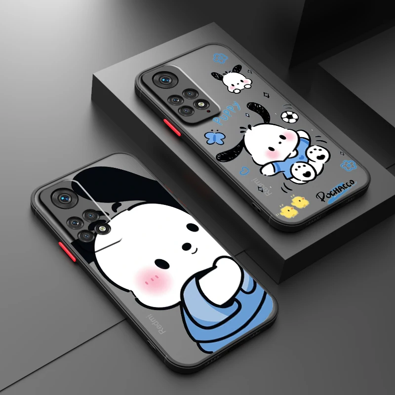 Pochacco Sanrio Cute Cartoon Frosted Translucent For Redmi 8 8A 9A 9C 9AT 9 9T 10X 10A 10C 10 11A 12C 12 13C 5G Back Phone Case