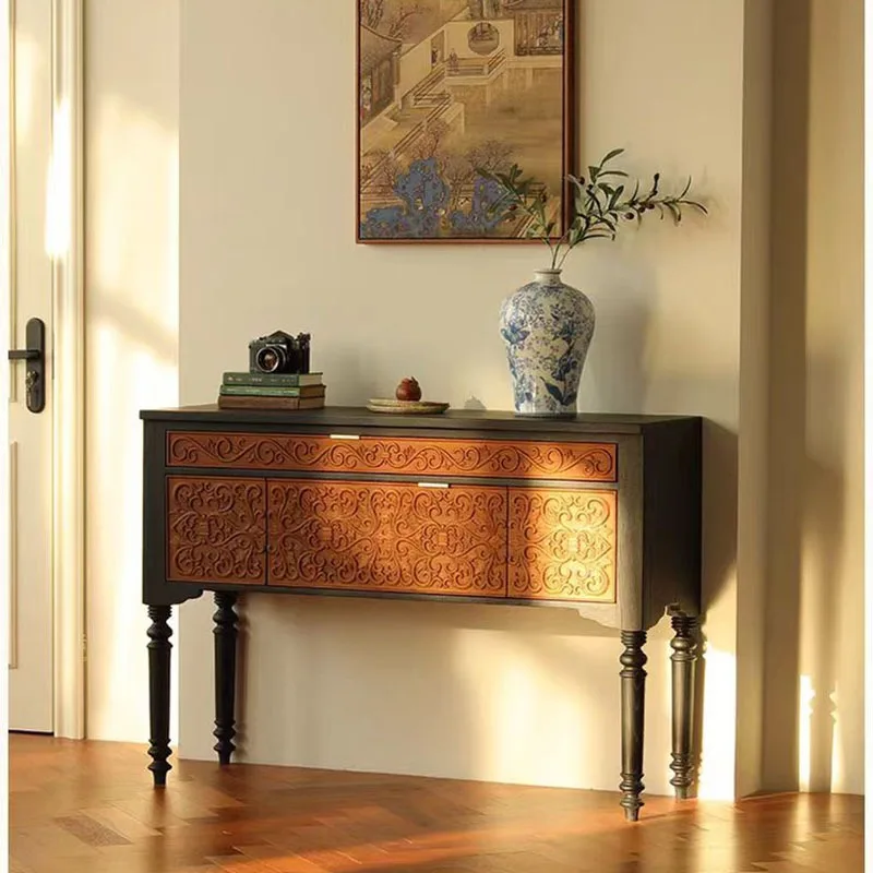 

Entrance cabinet, American living room display cabinet, entrance cabinet collection cabinet retro style locker