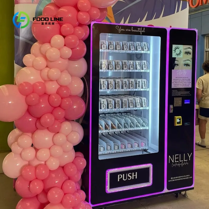 Customized Automated Retail Beauty Vending Machine With Card Reader Eyelashes Cosmetics Vending Machine for Shopping Mall