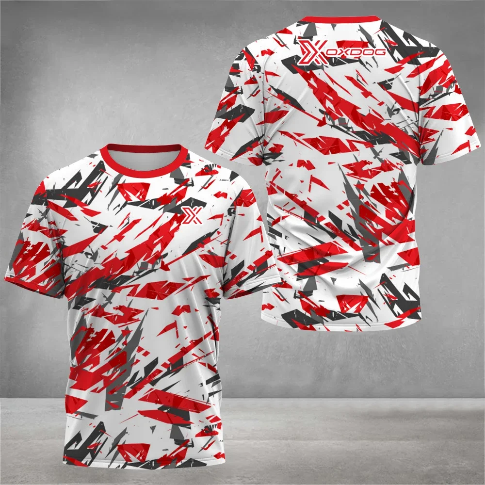 Modisches 3D-Tie-Dye-Print-T-Shirt für Herren, Sommer, schnelltrocknend, Kurzarm, Outdoor, Tennis, Sport-T-Shirt, lässig, atmungsaktiv, lockeres Oberteil