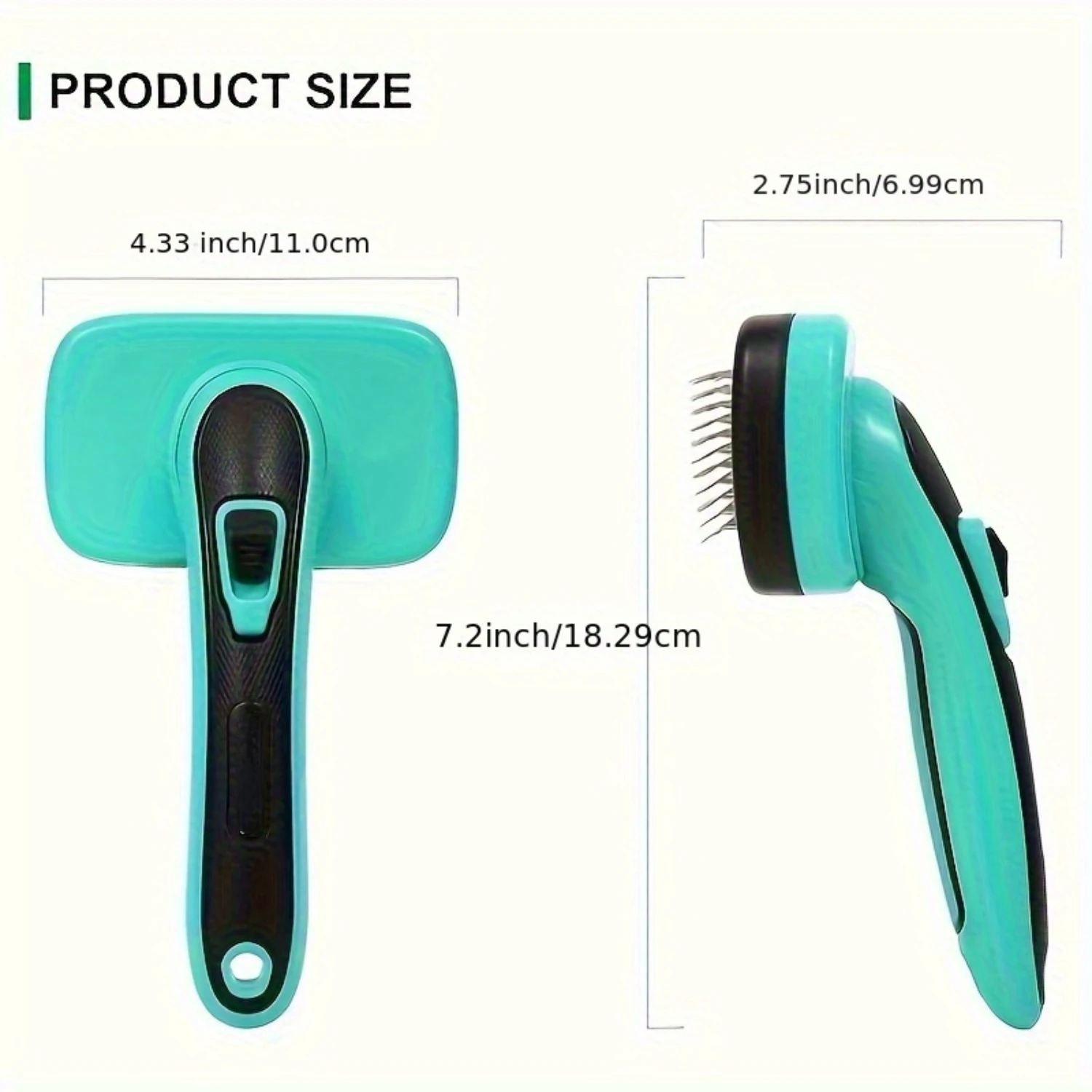 Dog Grooming Tools, Self Cleaning Slicker Brush for Shedding & Grooming Short Long Haired Pets, Removes Loose Undercoat Mats Tan