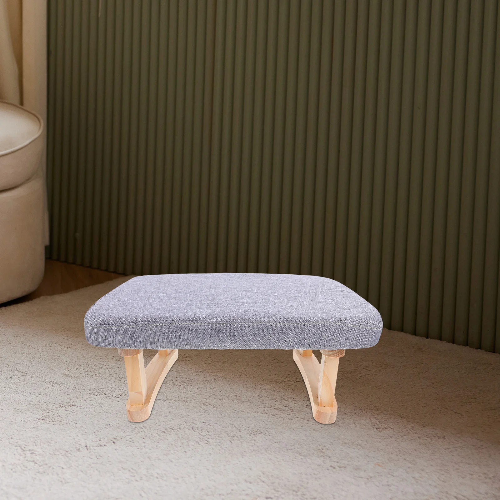 1 قطعة مقعد خشبي منخفض مسند القدمين لغرفة المعيشة غرفة نوم مدخل المنزل مكتب اليوغا التأمل الفضاء المنظم مقعد مقعد الخشب خطوة #4