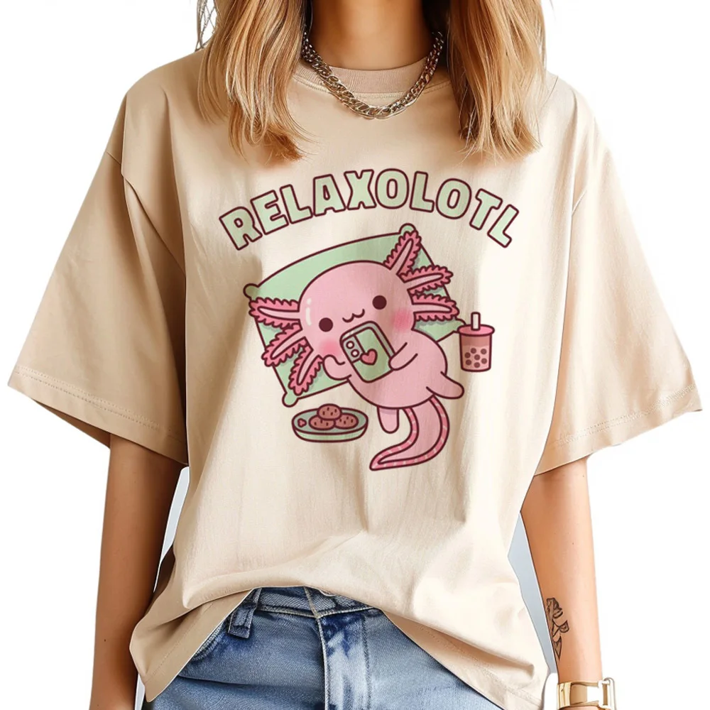 Axolotl top tees teen scene  summer party t shirt 2000s gyaru harajuku clearance sales funny