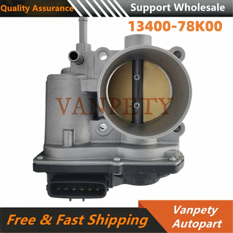 1PC New Throttle Body Fit for SUZUKI GRAND VITARA 2.4L L4 2009-2013 SX4 2.0L L4 2010-2013 Escudo 13400-78K00 13400-78K00-000