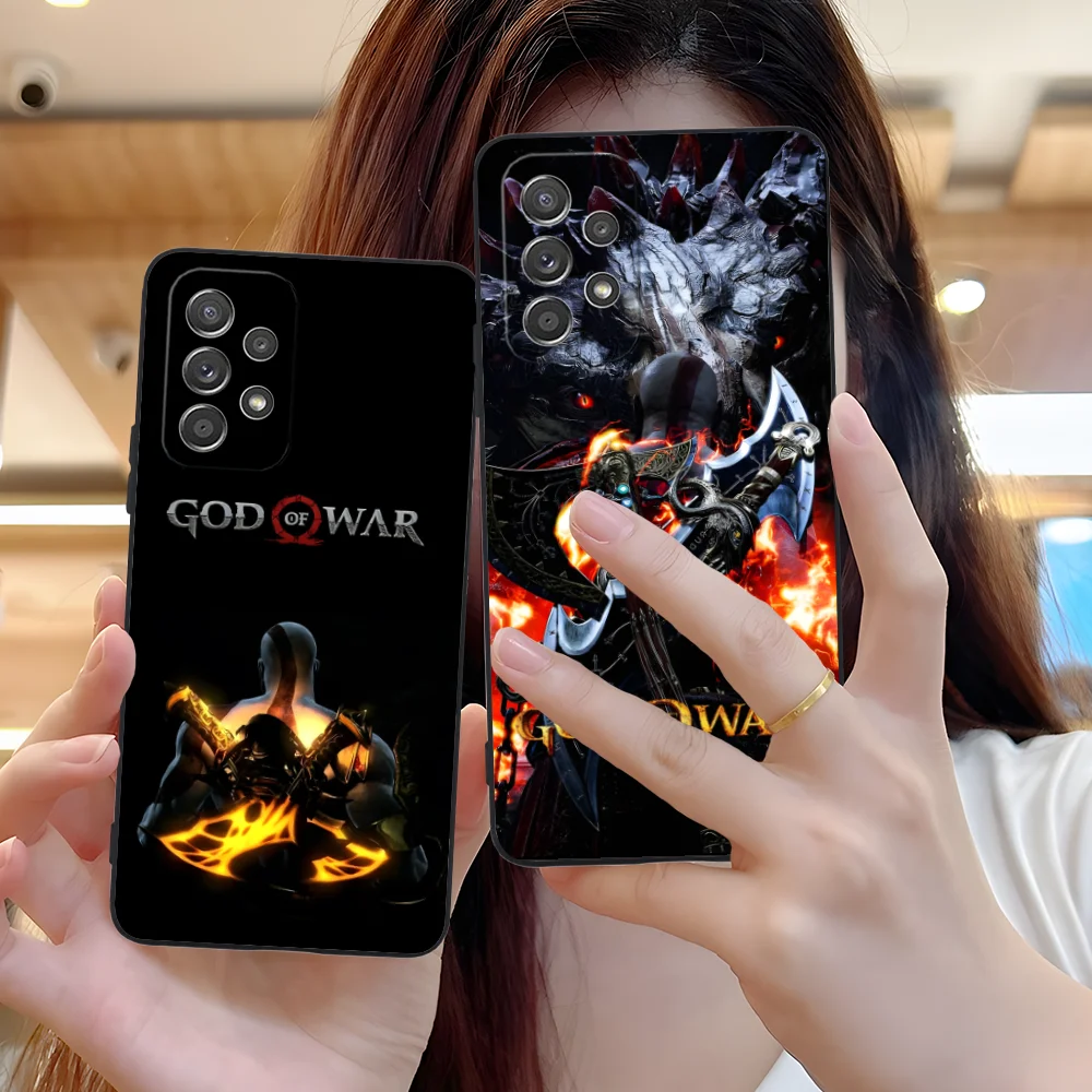 War Kratos Mobile Phone Case for Samsung Galaxy A91 73 71 70 54 53 52 34 24 23 21 S 5G Black Smartphone Cover Cellphones