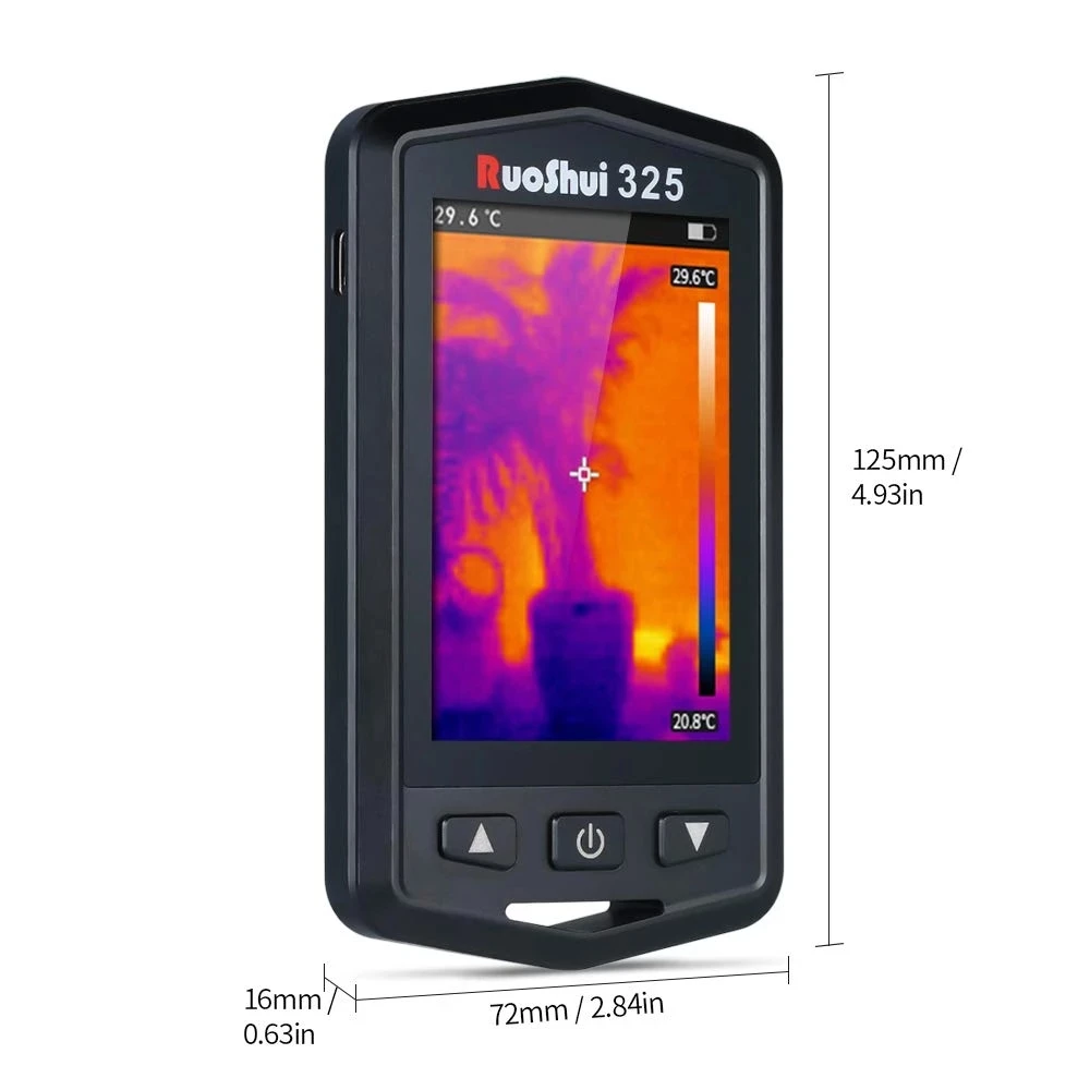 RuoShui 325 Infrared Thermal Imager Full Screen Handheld Thermograph Camera Infrared Temperature Sensor Resolution 480x320 Pixel