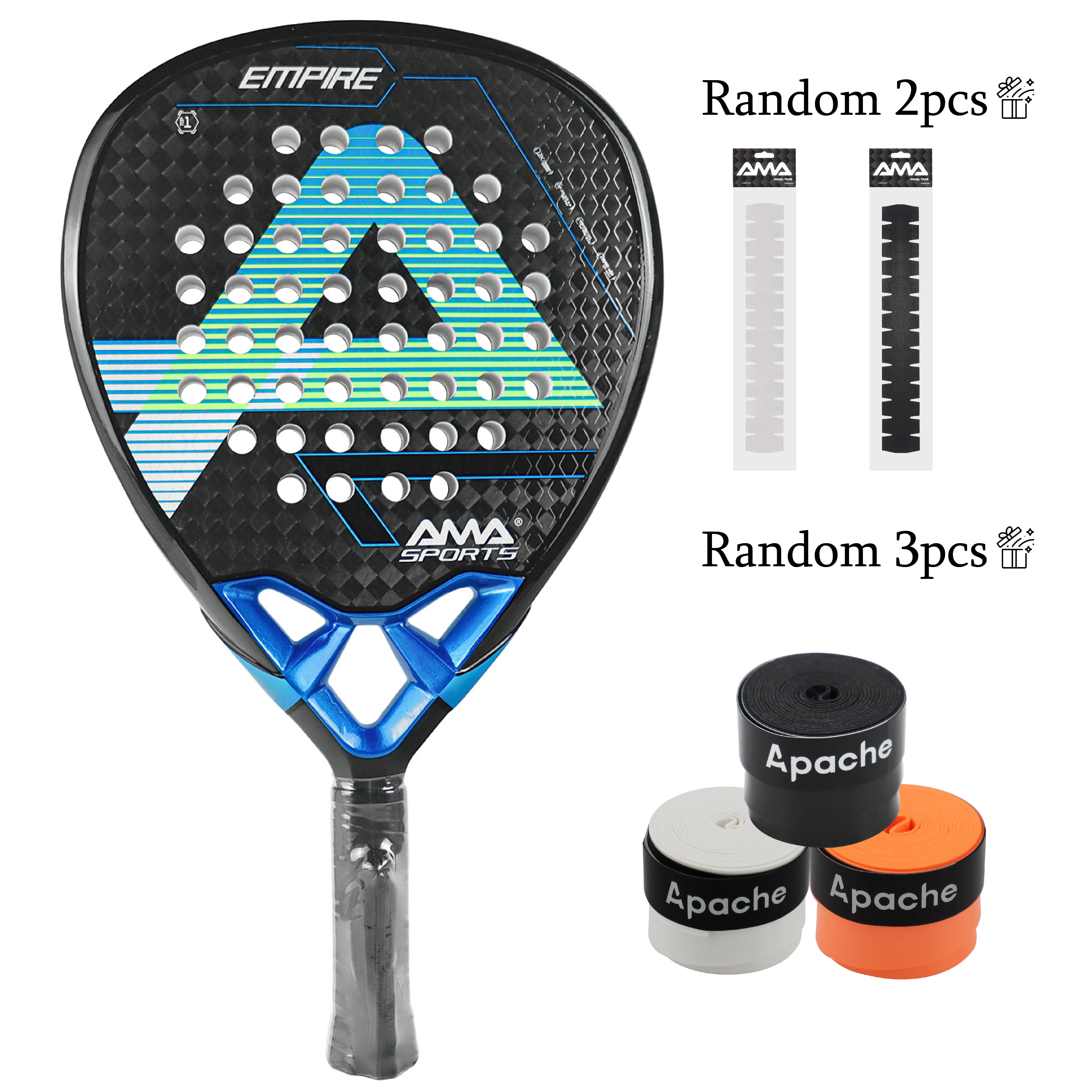 

AMASPORT 12k Padel Tennis Racquet Symmetrical Hole Distribution Provides A Stable Balance,EVA Memory Flex Foam Core for Pro