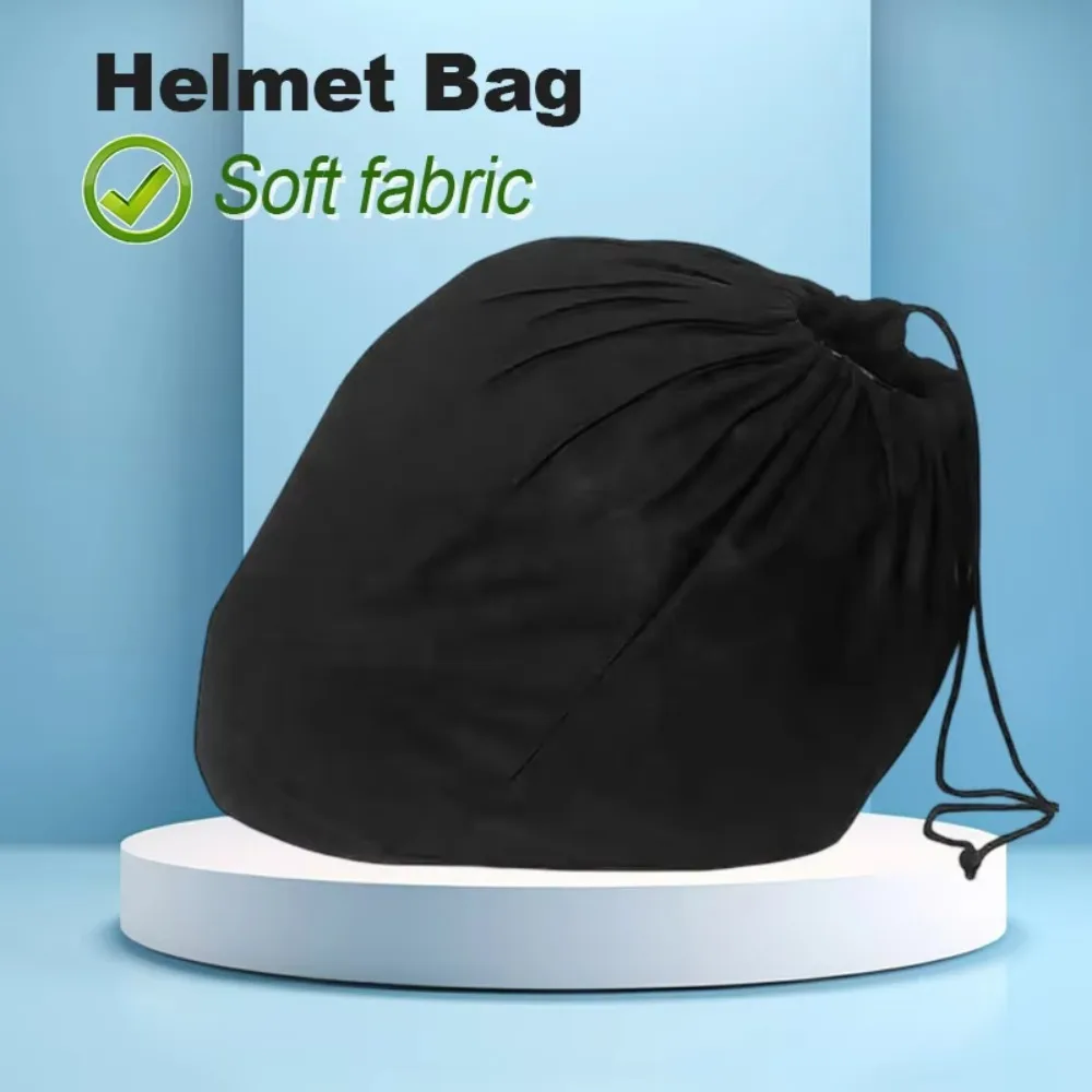 Plush Soft Drawstring Helmet Bag Protective Storage Pouch for Motorcycle Scooter Moped Bike Full Half Helmet