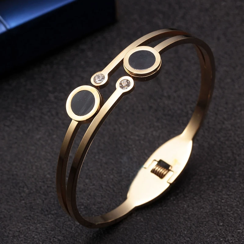 Stainless Steel Weave Heart Charm Cuff Bangles For Women Girls Wedding Party Brand Fashion Bangles Jewelry