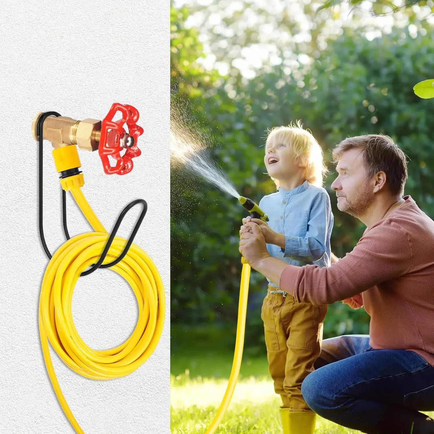 yesOutdoor Faucet Hose Hook 1Pc Sturdy Metal Water Pipe Holder Prevents Kinking Tangling Garden Hose Hanger