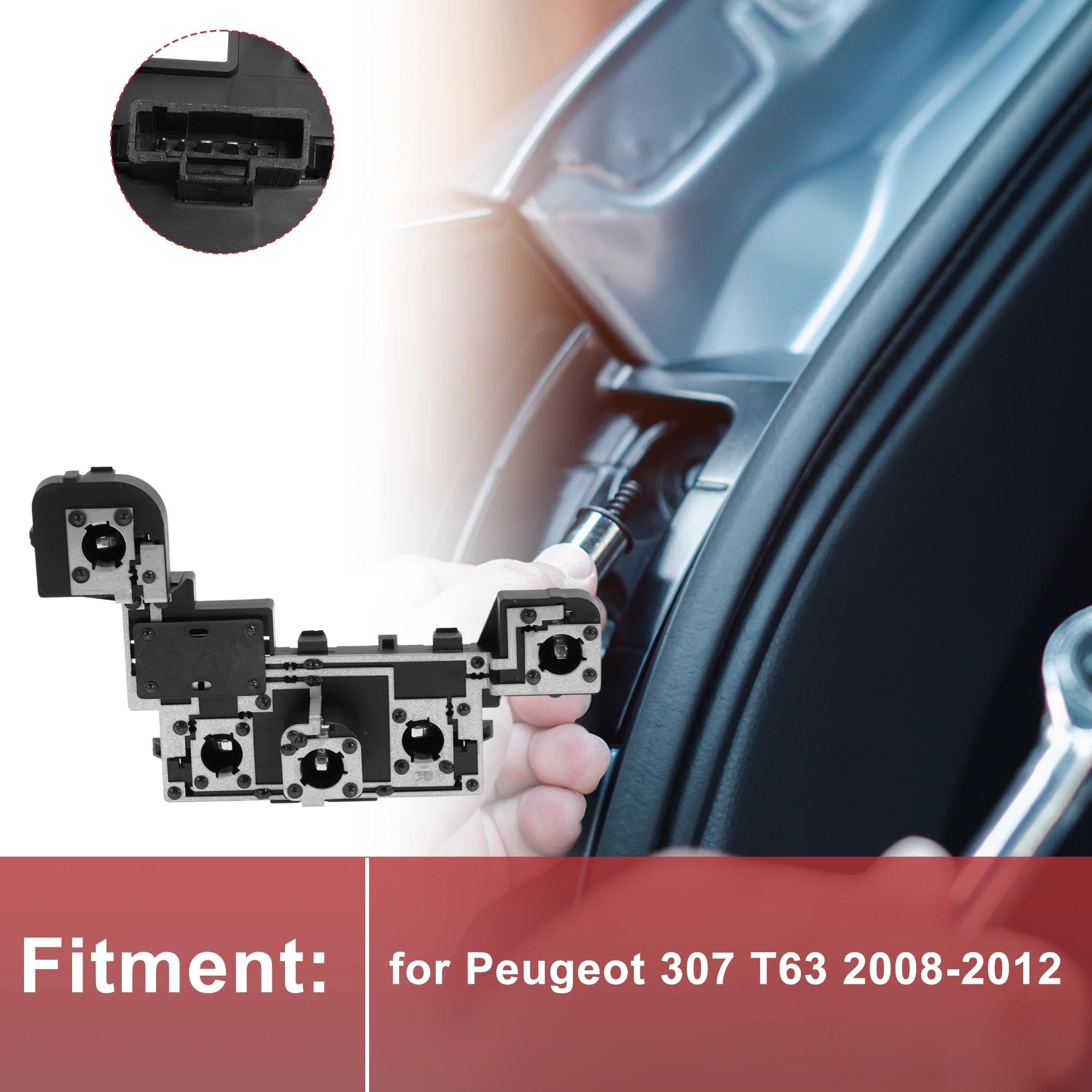 

UXCELL 1 шт. правая розетка заднего фонаря для Peugeot 307 T63 2008-2012, разъем лампы