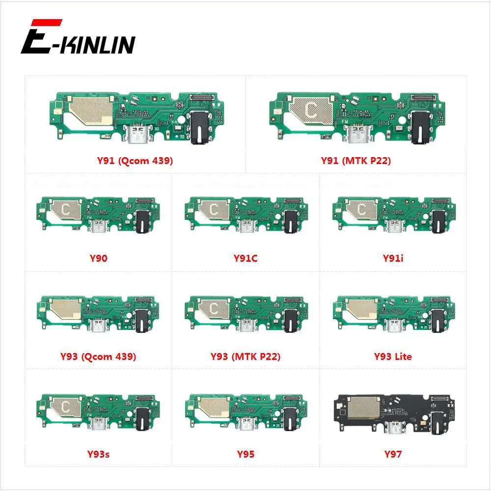 USB Charging Port Dock Plug Connector Charger Board With Microphone Flex Cable For Vivo Y90 Y91 Y91C Y91i Y93 Lite Y93s Y95 Y97