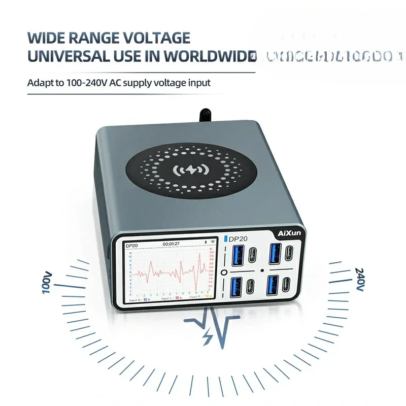 High Power Switched-mode Power Supply 2.4 Inch HD Display Wired/Wireles Charging Smart Fast Charging tool