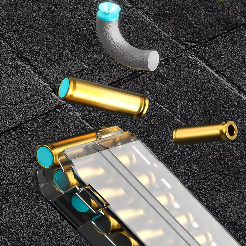 Pistola de juguete manual de un solo disparo con proyectiles de bala blanda para niños, subfusil de largo alcance Victor