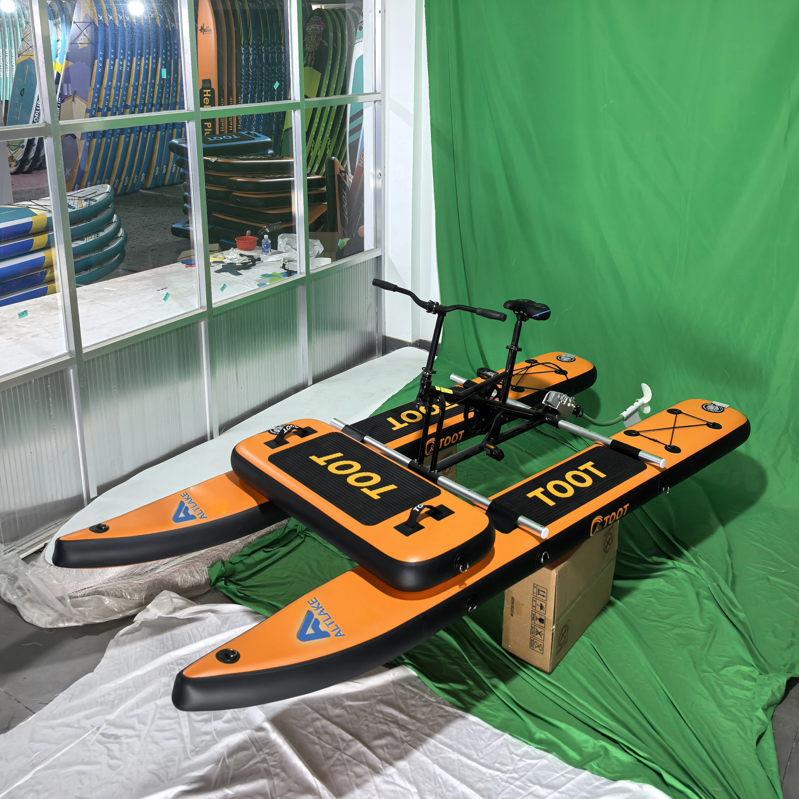 

2026 Inflatable Water Bike Single & Multi-person Floating Pedal Boat Aqua Bicycle For Water Sports