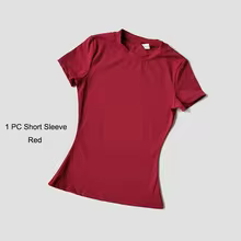 Workout Leggings Breathable Quick Dry Fitness Set for Women - Red