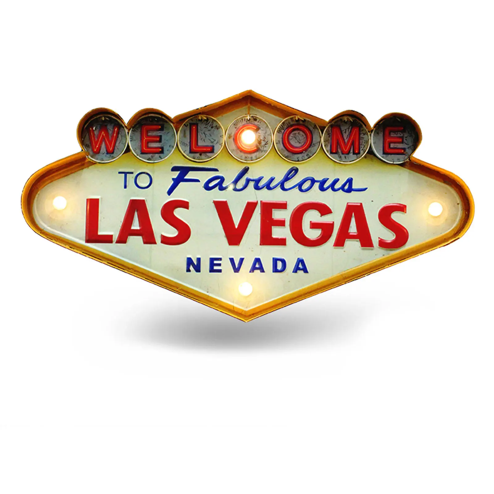 Welcome to Las Vegas Sign Neon Signs Light LED Metal Vintage Neon Sign Neon Lights for Bedroom Restaurant Cafe Bar Pub Hotel