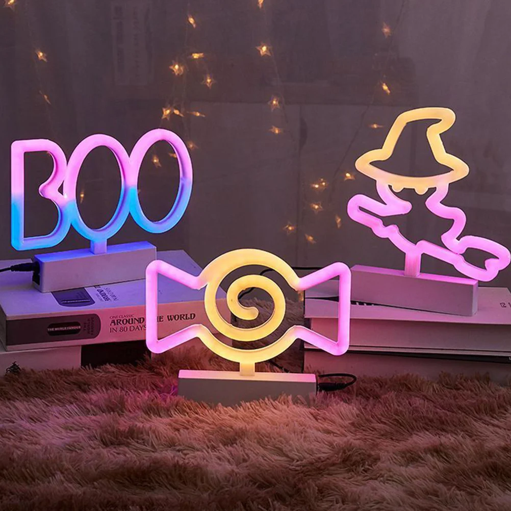 

Neon Light Decor Led Neon Lamp Halloween Theme Night Light For Wall Window Door Bedside Festival Lamp Decor Super