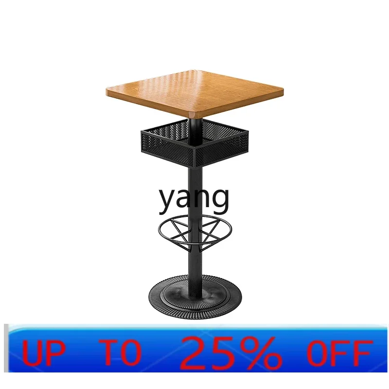 

LTT solid wood high stool music clear bar long table table and chair combination