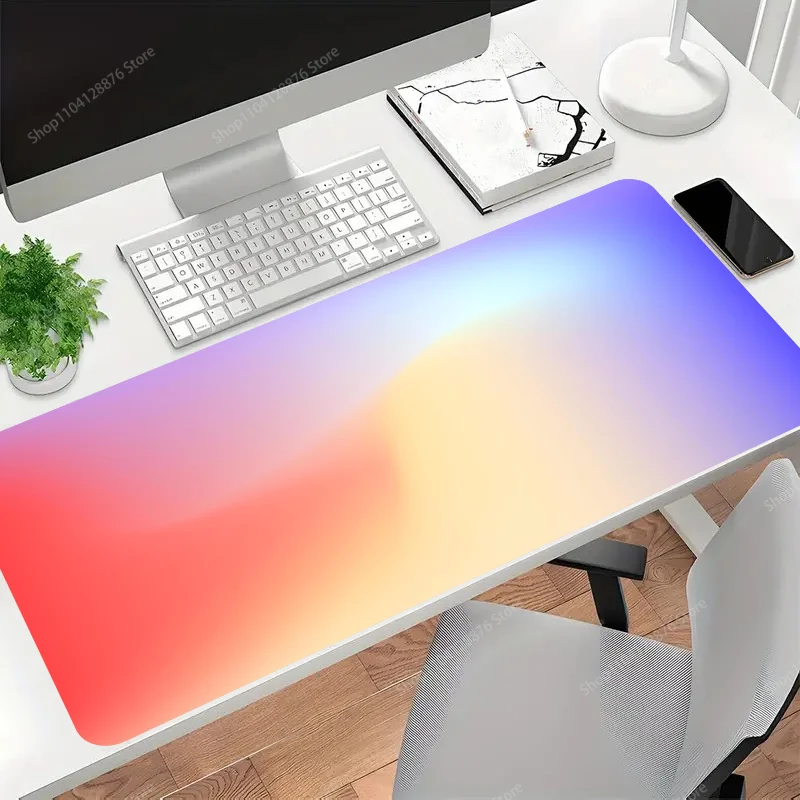 1pc Serene Paste Gradient Non-slip Mouse Pad Suitable For Office Computers Laptops E-sports Game Desk Mats XXL Keyboard