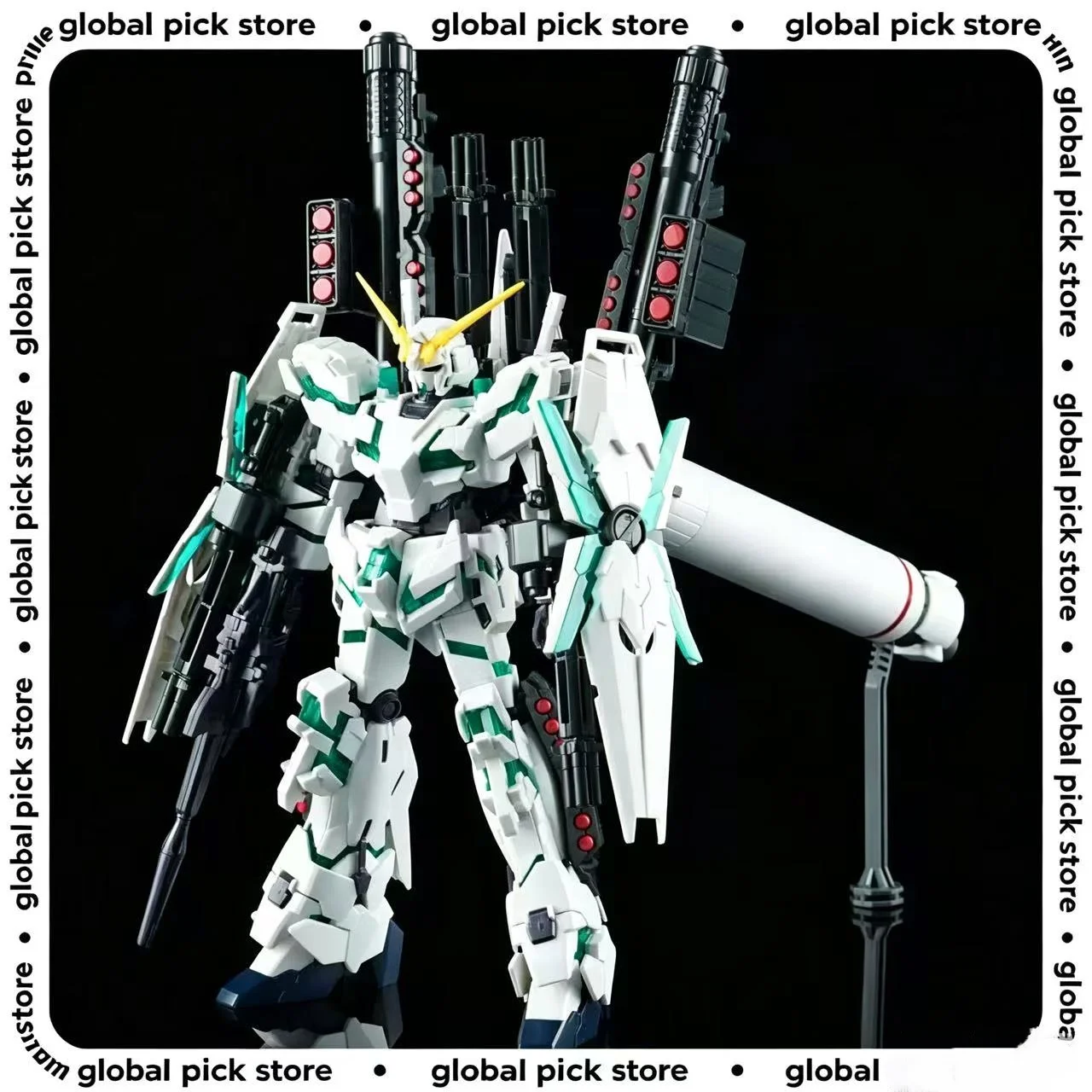 

HG 1/144 Full Armor Unicorn Fa Green Destruction Mode Assembly Model Kit Decorative Action Figures Collect Toys For Adult Gifts