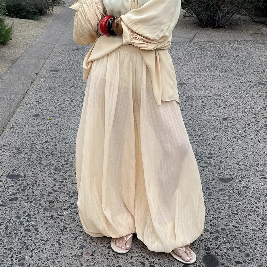 

Летние новые свободные брюки-баллоны, стильный дизайн, элегантность и модность, женские длинные брюки