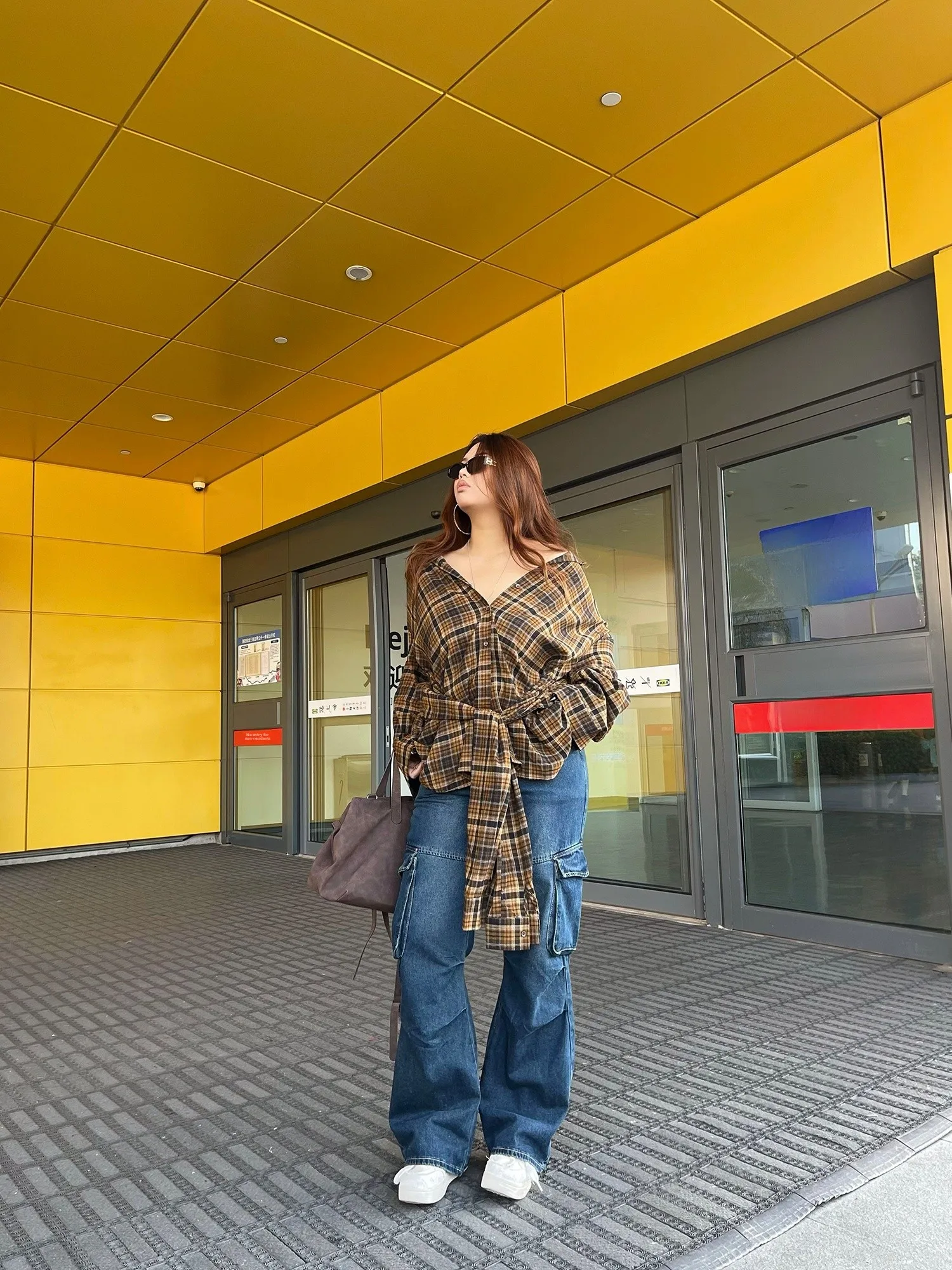 

Джинсы женские прямые с высокой талией, больших размеров, широкие, в стиле ретро, повседневные, однотонные