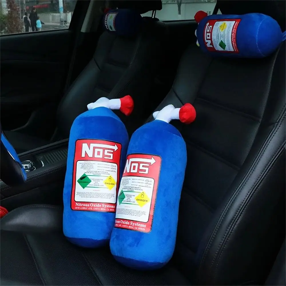 

Мягкая подушка-бутылка NOS (нитро-оксид) для поддержки поясницы, подушка-бутылка NOS для талии, подушка-подголовник для кошек, поддержка для автомобильных сидений, автомобильная подушка для шеи