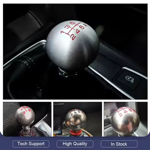 Gear Shift Knob Aluminum 5/6 Speed JDM Matte Ball Shape for Honda Civic FD2 FN2 EP3 TYPE R DC2 DC5 Fit City M10*1.5 Shifter Knob