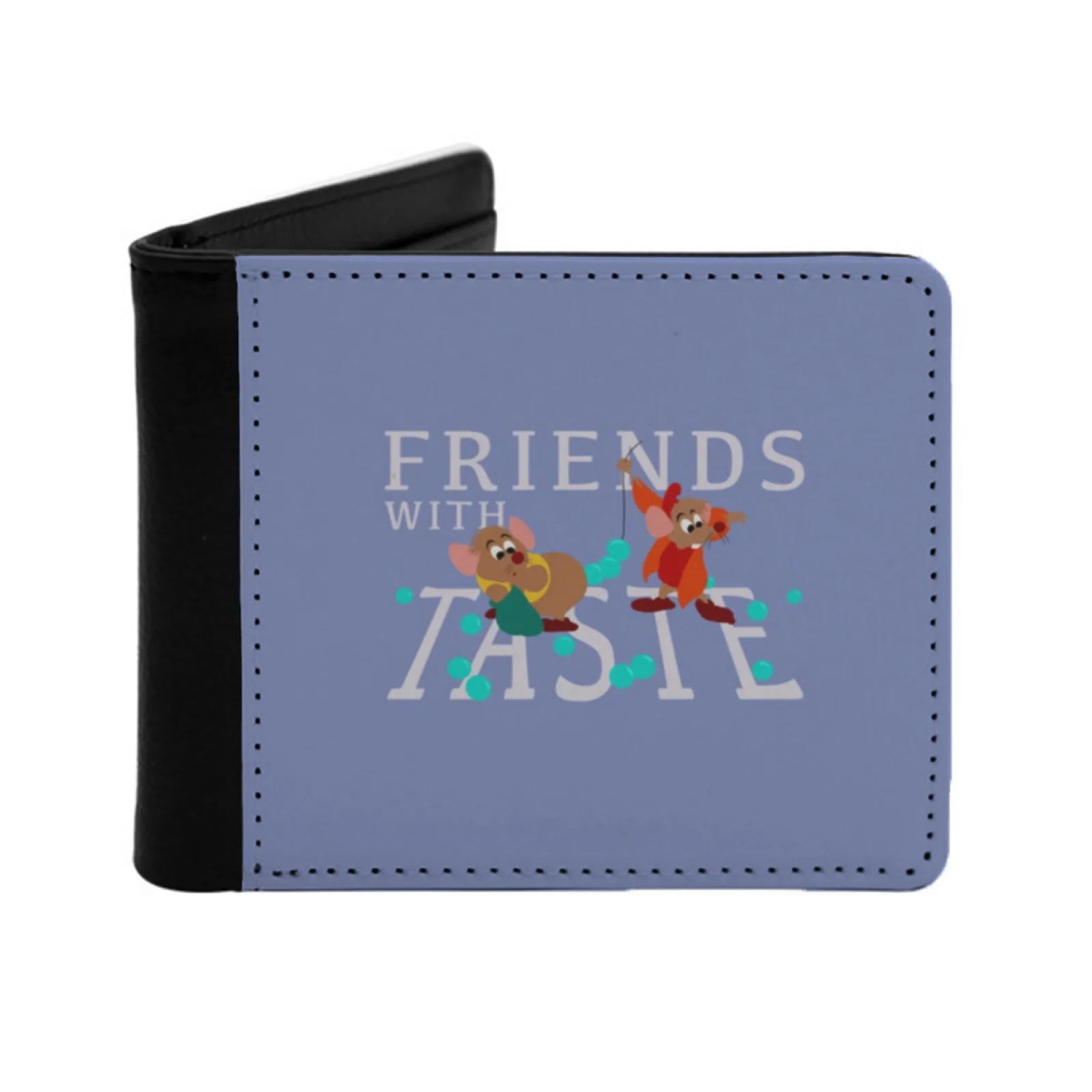 Friends With Taste Personalized Men's Leather Wallet Credit Card Pouch Purse Friends Princess Jacques Gus Gus Gus Jacque And