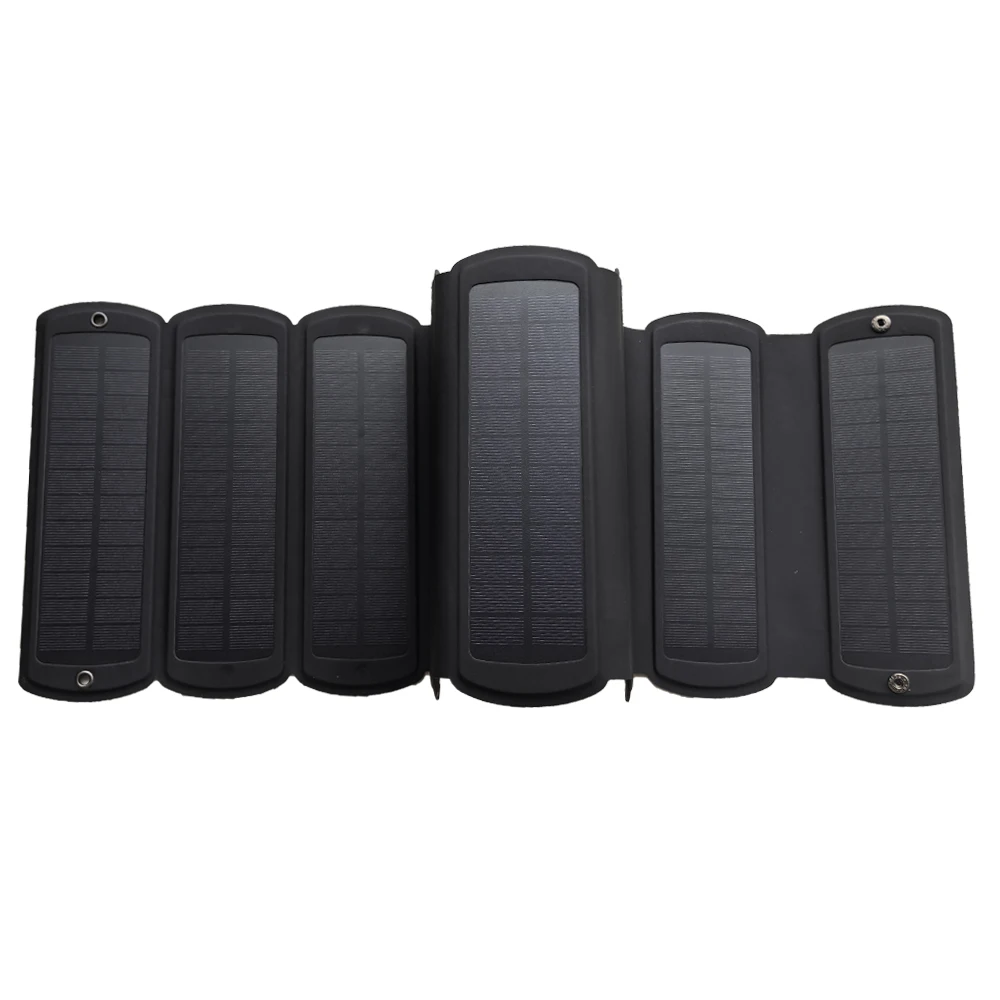 120W Foldable Solar Panel Portable 8-fold Solar Panels Charger Dual USB 5V DC Full Time Power Solar Panel Mobile Power Supply