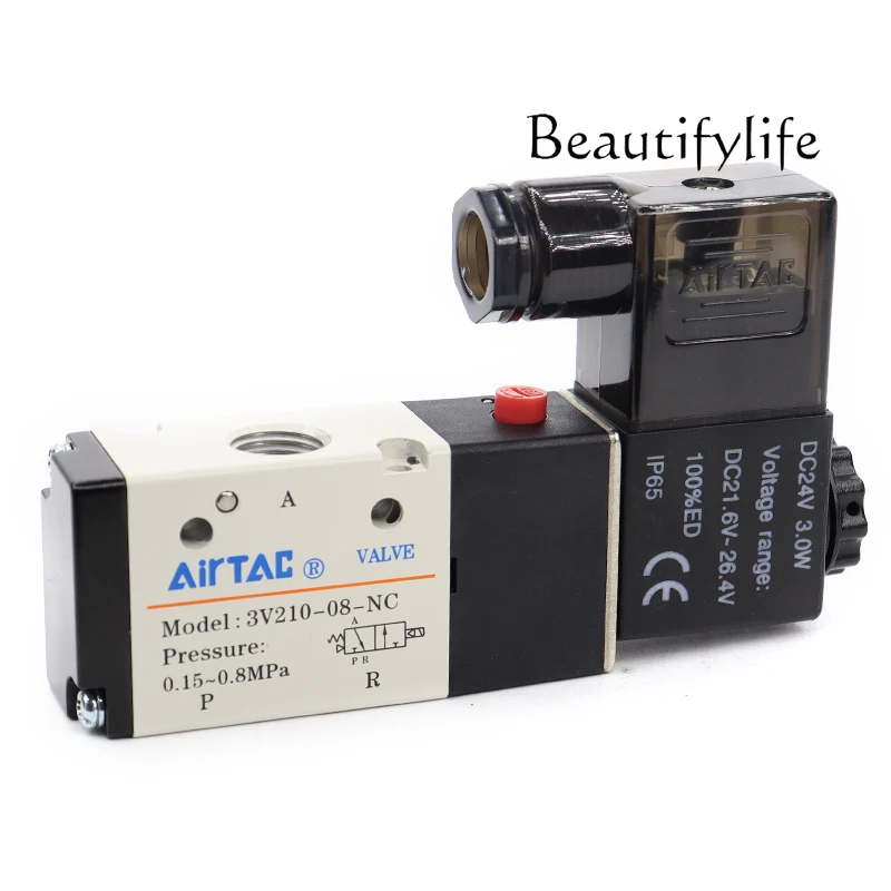 

Two-position three-way solenoid valve 3V210-08NC normally closed DC24V air valve 3V310-10/06 directional valve