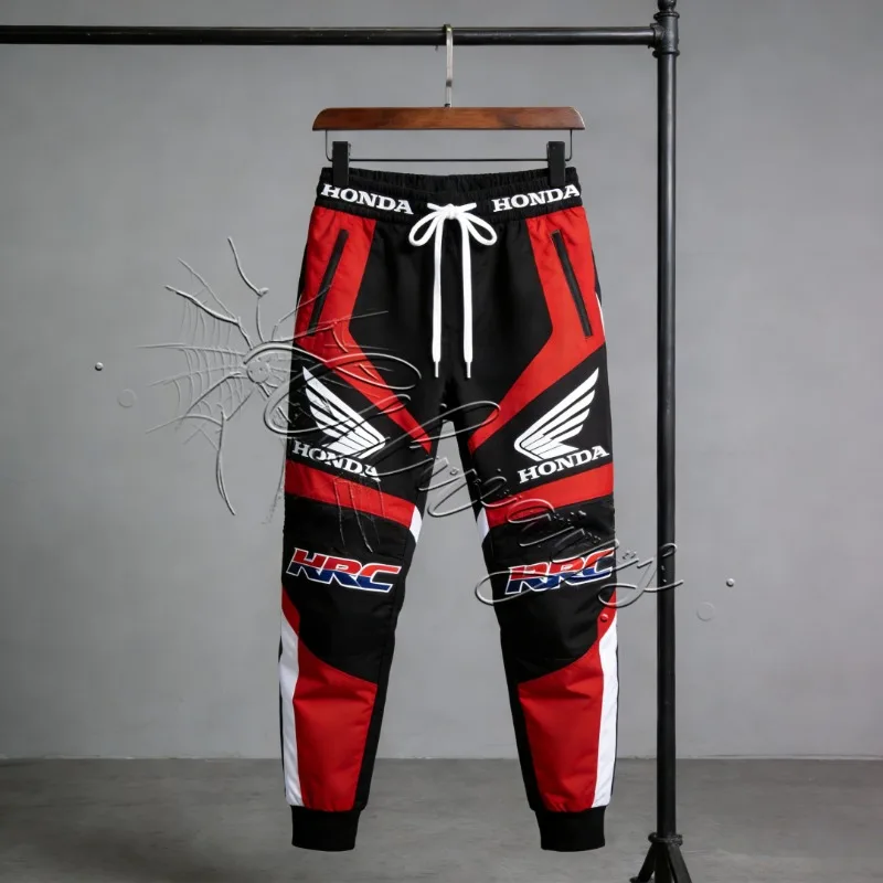 

2026Новинка, модные дизайнерские брюки Honda Racing, мужские спортивные брюки для езды на велосипеде на открытом воздухе, быстросохнущие солнцезащитные брюки, мото, только для любителей бездорожья