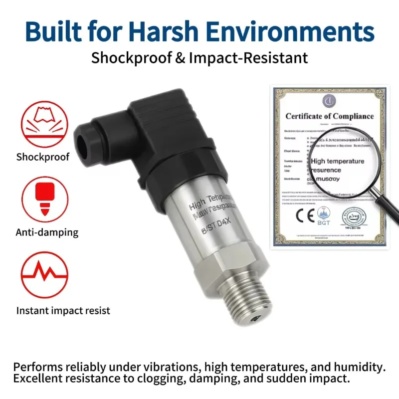 ضاغط زيت السيراميك مستشعر الضغط الارسال Oem المياه الهواء محول الهيدروليكية عالية شريط الارسال استشعار الضغط #4