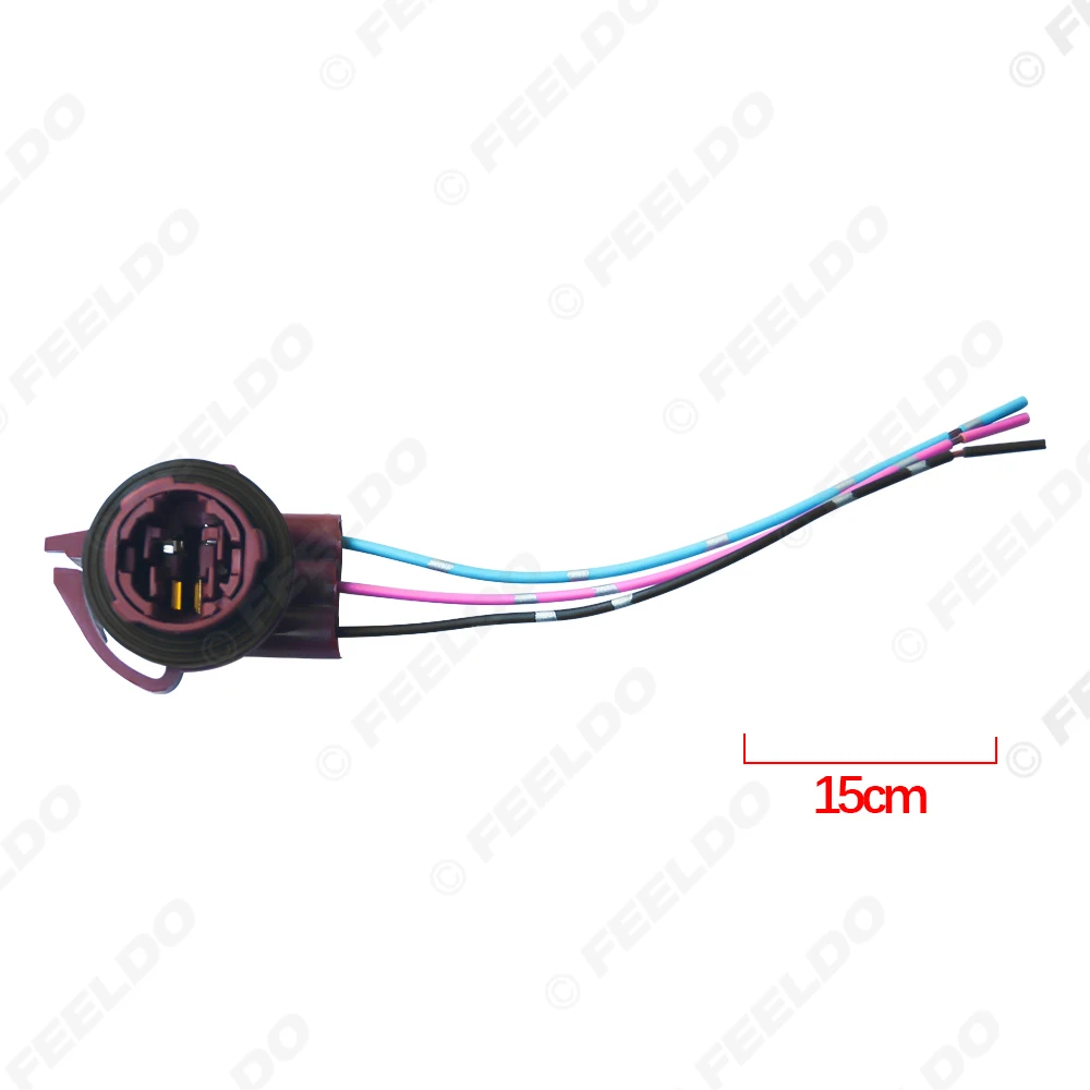 FEELDO سيارة 3157B LED لمبة المقبس الفرامل بدوره مصباح إشارة تسخير سلك موصل قابس # AM967
