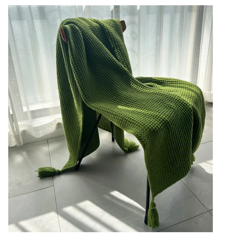 Drop Shipping Soft Blanket Warm Bed Covers Knit Blankets Office Nap Shawl Sofa Cover Bedspread On The Bed 130*170cm