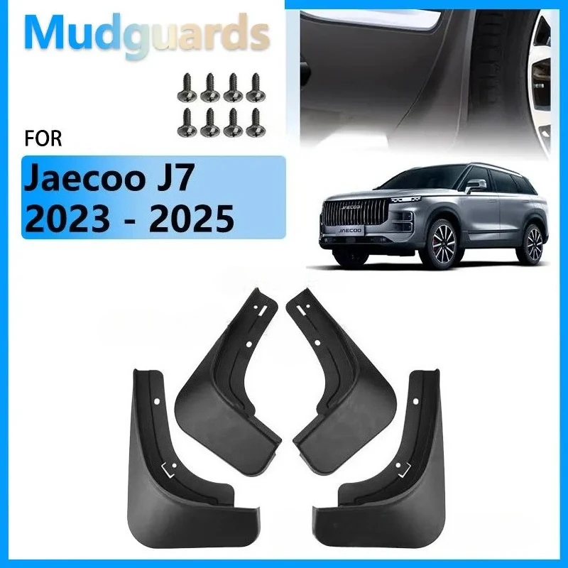 

Автомобильные брызговики для Jaecoo J7 7 PHEV 2025 2024 2023, аксессуары, передние и задние колеса, брызговики, детали крыльев 4x4