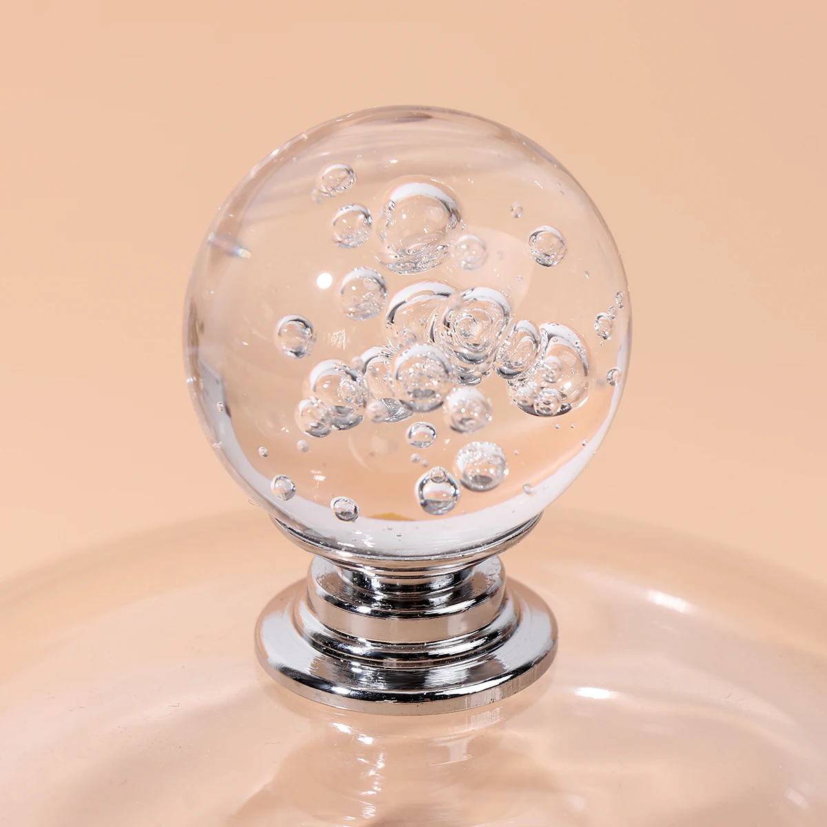 

4Set Chic Bubble Ball Drawer Knobs Durable Aluminum for Cabinets Dressers Wardrobes Home Office Use White 1 Screw