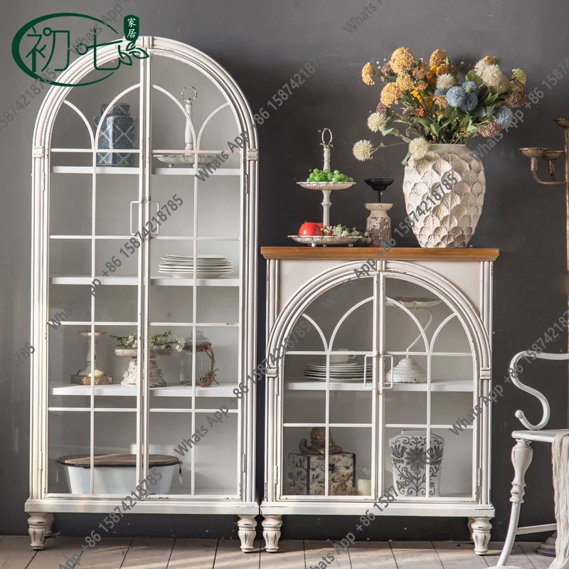 French kitchen storage cupboard pantry cabinet office display wine cabinet living room entrance hall shoes