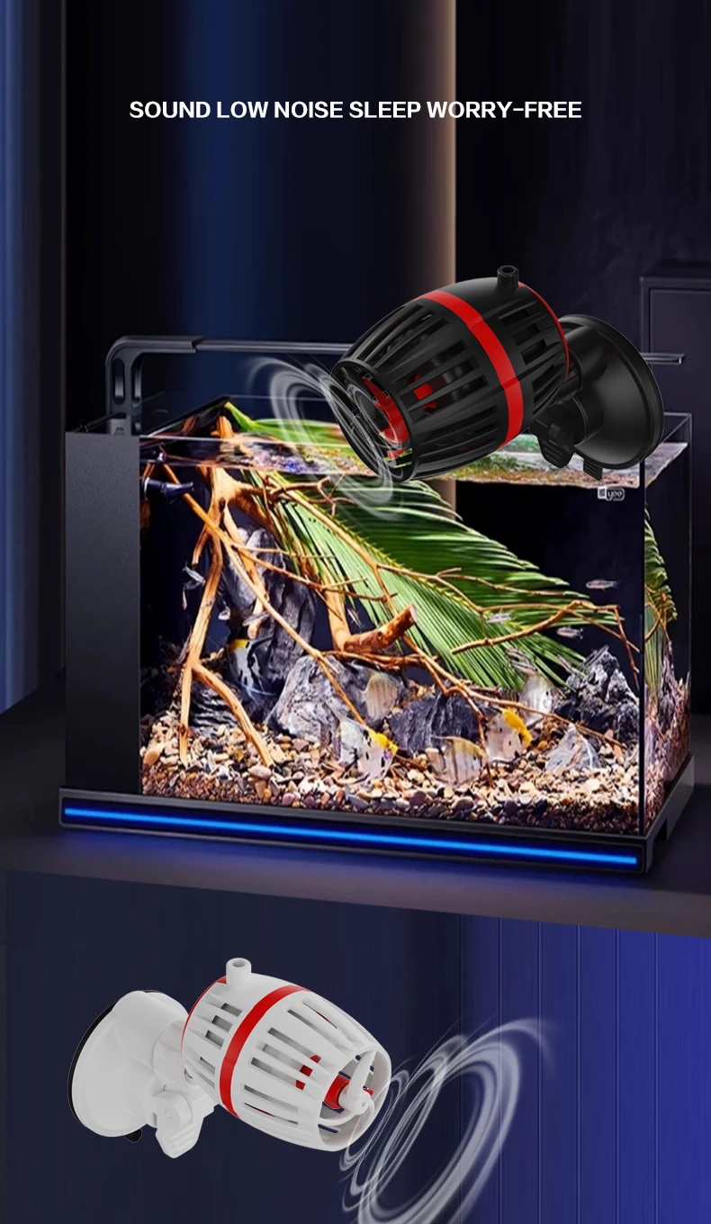 110V-240V fish tank wave pump bottom blow ultra-quiet small variable frequency circulation pump fecal blower sea tank flow pump