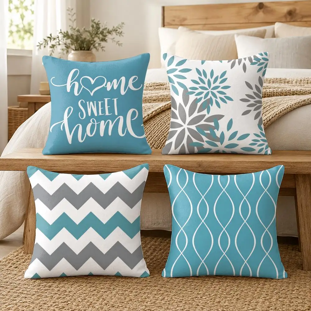 Nordic Minimal Home Style Cushion Cover Soft Short Plush Pillow Cover Smooth Cozy Texture Cushion Case Home Decor
