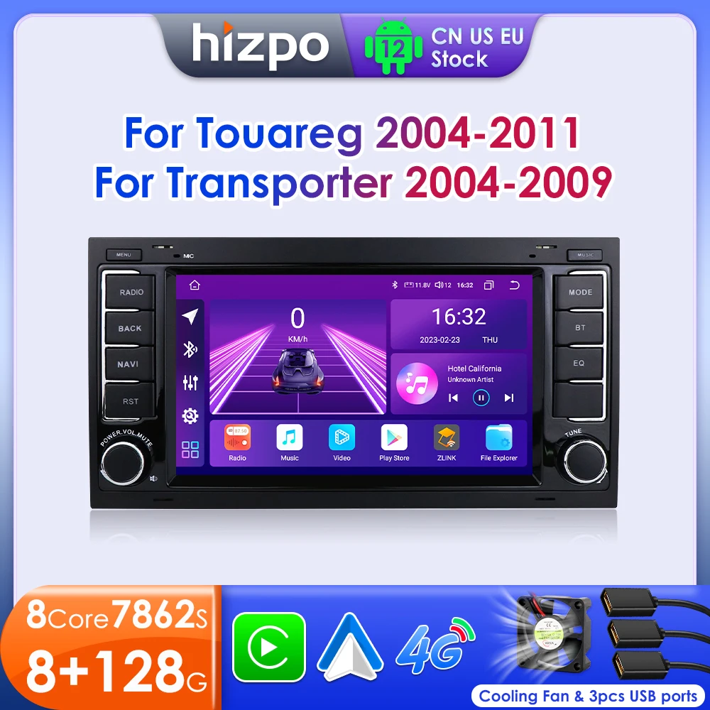 

Hizpo 7 Inch Android Auto Radio for Volkswagen VW Touareg Multivan T5 Transporte Carplay Car Multimedia GPS 2 Din Autoradio 7862