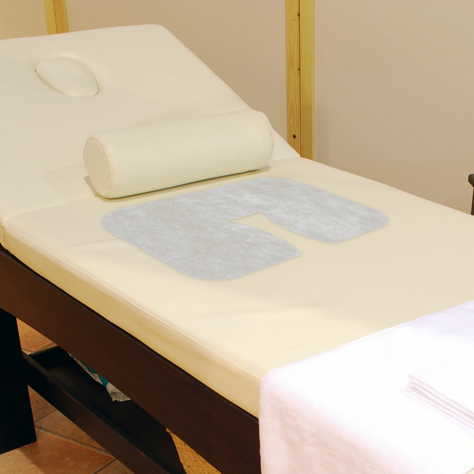

100 Pcs Disposable Hole Towel Pillow Covers Beauty Chair Non-woven Fabric Face for Massage Rest Accessories Topper