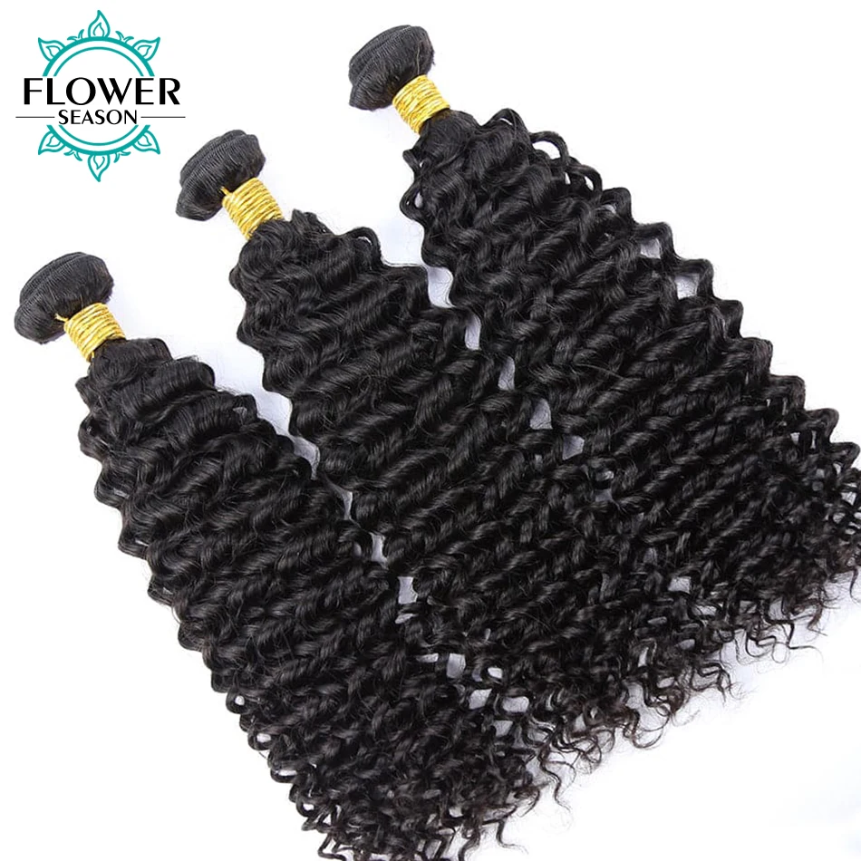 Human Hair Bundles Deep Curly Weaving Bundles Hair 1 3 4 Bundles Remy Hair Extensions Double Weft Wholesale 100g/Bundles