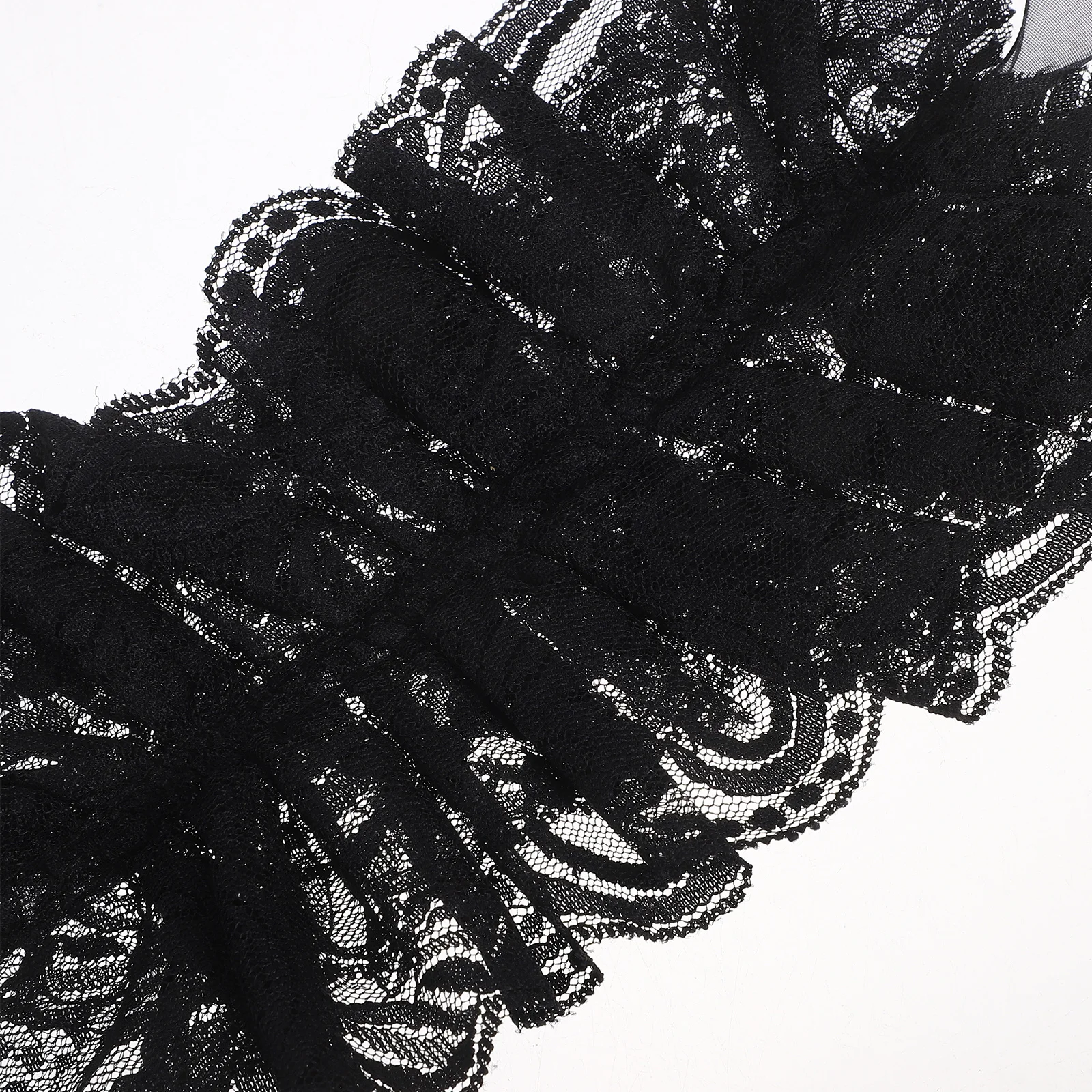 1 Zestaw Koronkowych Falbanek na Kołnierzyk i Mankiety: Akcesoria do Sukni Ślubnej w Stylu Wiktoriańskim i Renesansowym, Odpinany Dodatek na Szyję dla Kobiet, na Gotyckie Przyjęcia